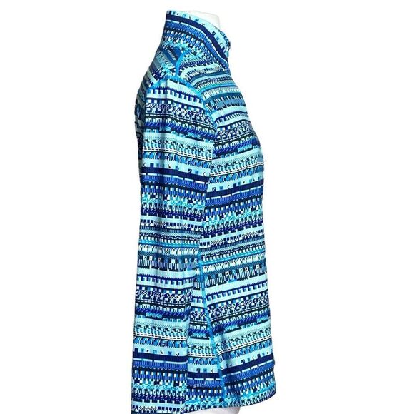 Nike Pro Dri-Fit Blue Stripe Half Zip Long Sleeve Pullover Size Large - Picture 4 of 7